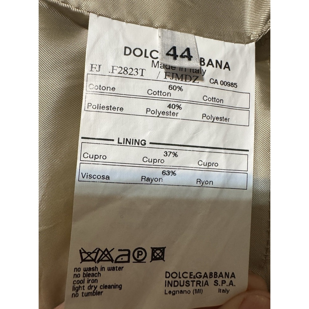 Dolce & Gabbana Jacquard Blazer Jacket‎ Women's Made in Italy Logo Lined - Picture 10 of 13